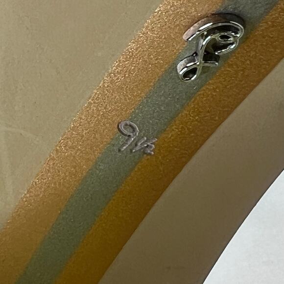 Sam Edelman Yaro Ankle Strap Block Heel Sandal Kiwi Croc Women 9.5M Tried On - Picture 10 of 11